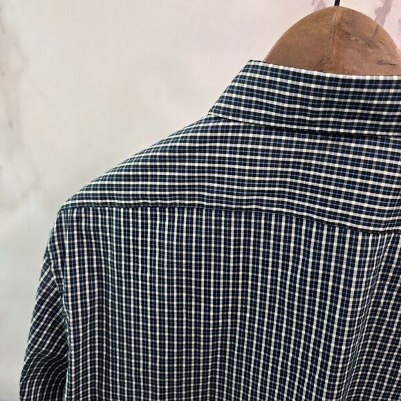 Brooks Brothers Shirt Mens Small Black Blue Plaid Button Up Check Long Sleeve - Picture 6 of 10